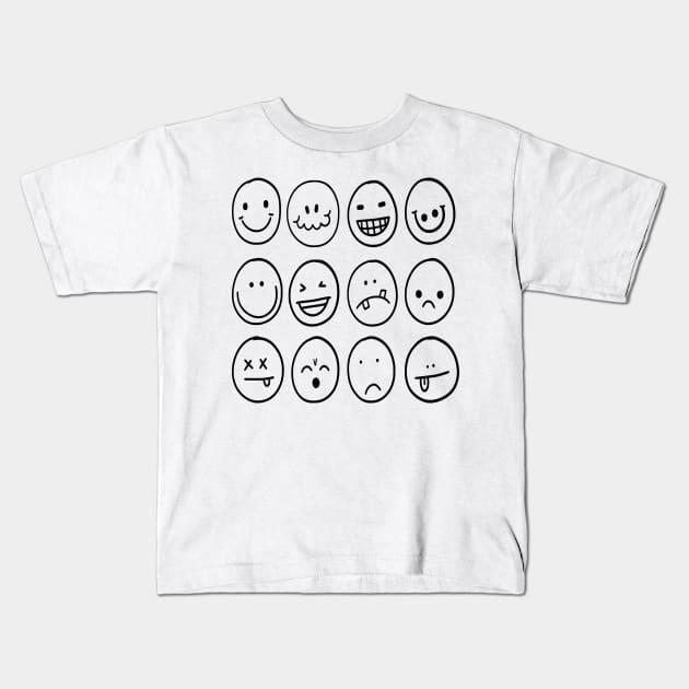 most trendy emotions Kids T-Shirt by Design Knight